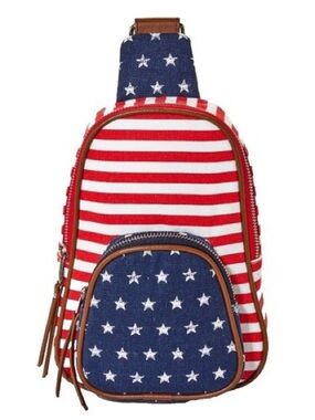 Mad Love Patriotic Crossbody Bag NWT